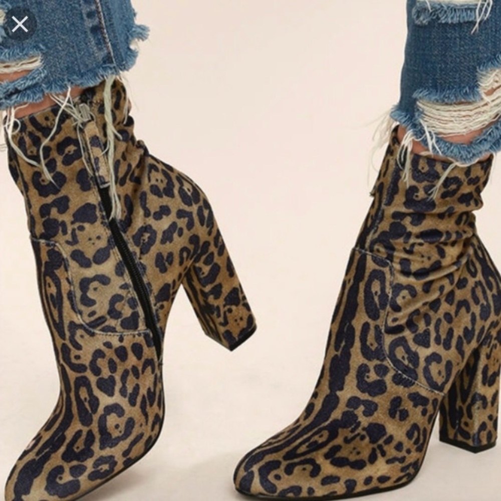 Steve Madden leopard print booties